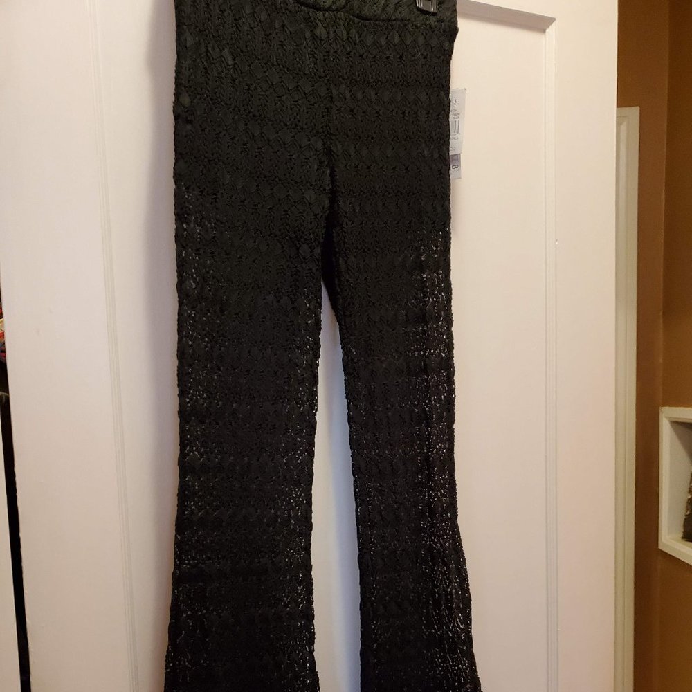 Fun, lacy, black pants with built in shorts